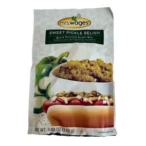 Mrs Wages Sweet Pickle Relish Seasoning Mix 3.88 oz Canning Made Easy Cucumbers